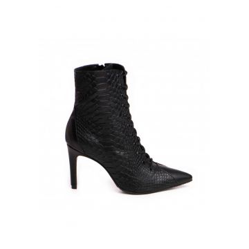 Botine Dama Piele Naturala Negru Daria