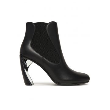 Botine dama  Piele naturala - Negru - Negru