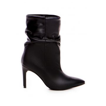 Botine dama Piele Naturala Negru Vera