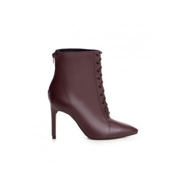 Botine dama Piele Naturala Visiniu CThru