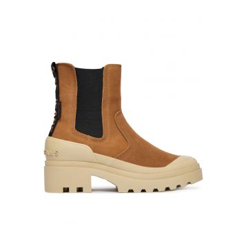 Botine dama PLS50 -  Piele naturala - Maro deschis -