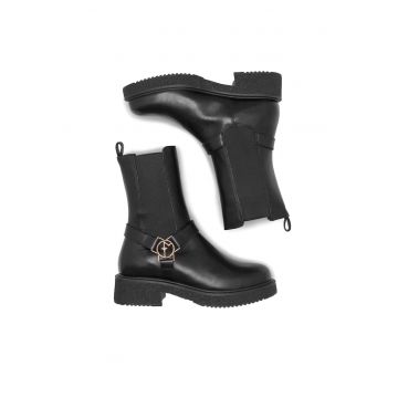 Botine dama SPEZIA-01 -  Piele naturala - Negru -