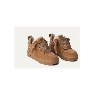 Botine dama  W LOWMEL 1144032 - piele naturala - maro - 36 - talpa flatform