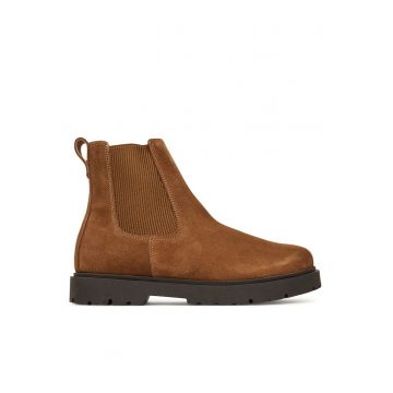 Botine  model Highwood Slip On Mid - piele naturala - maro