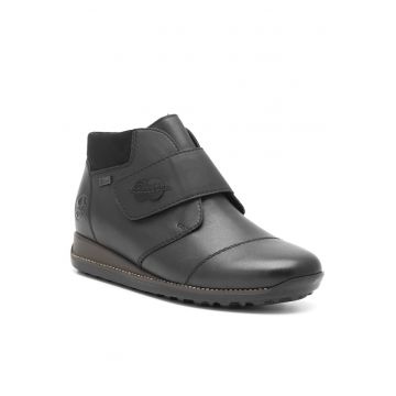 Botine negre din piele naturala - Negru