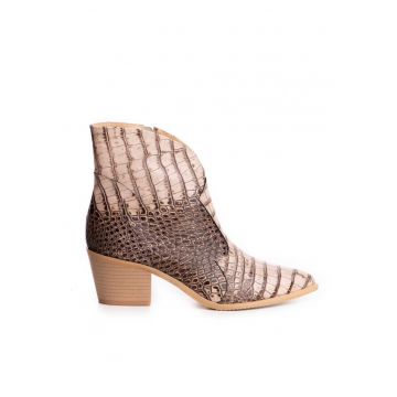 Ciocate dama Piele Naturala Print Bej Bronx