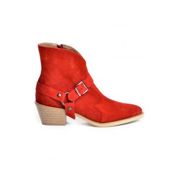 Ciocate dama Piele Naturala Rosu Bronx