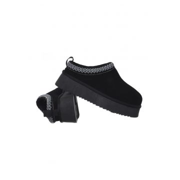 COUTURE Pantofi de dama Saboti Femei Cu Blana - Negru