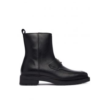 dama K103  Piele naturala - Negru - Negru