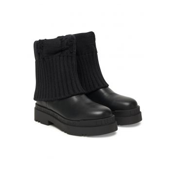 dama  negru - piele ecologica - Negru