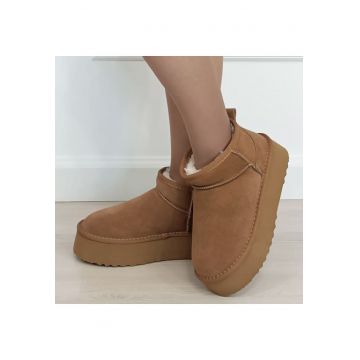Ghete camel din piele naturala 6391 113 18590 - Bej