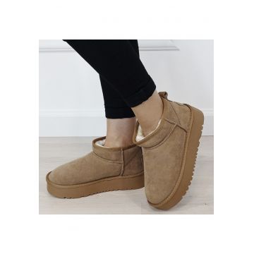 Ghete camel din piele naturala NN604 116 18321 - Bej