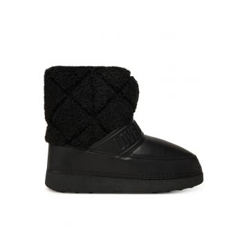 Ghete dama -  de zapada - piele ecologica - negru