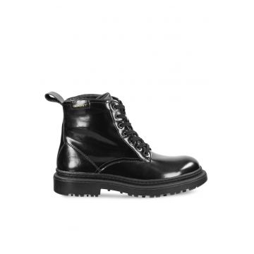 Ghete dama  G00 31541086 - piele naturala - negru