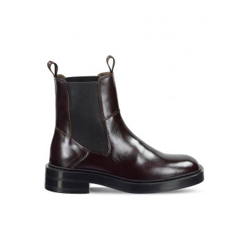 Ghete dama  G46 31541129 - piele naturala - maro inchis