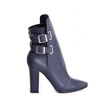 Ghete dama Piele Naturala Bleumarin Rock the City