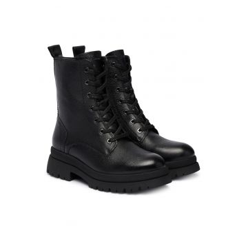 Ghete dama -  Piele naturala - Negru 1-25233-45