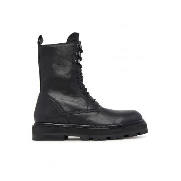 Ghete dama -  piele naturala - negru -