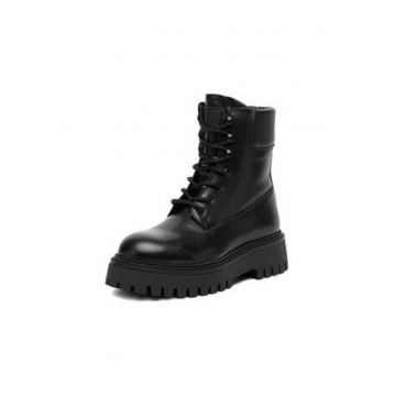 Ghete dama  piele naturala - Negru