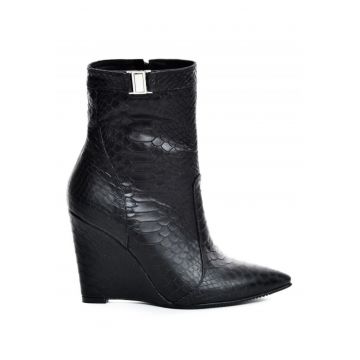 Ghete dama Piele Naturala Negru Sandy