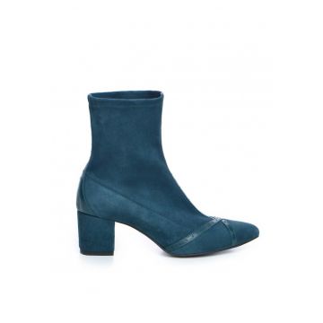 Ghete Dama Piele Naturala Verde Petrol Kylie