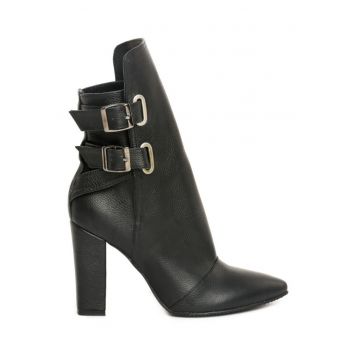 Ghete dama Rock the City Negru Piele Naturala