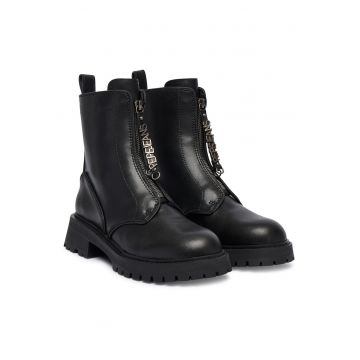 Ghete dama -  Stacy Hug W PLS50002 - piele naturala - negru -