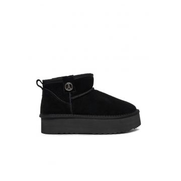 Ghete de  piele naturala - negru - Negru