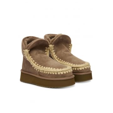 Ghete de zapada  bej - piele naturala