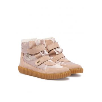 Ghete fete  piele naturala - roz