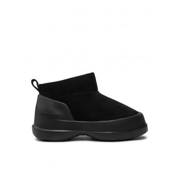 Ghete unisex  Black Luna Low - piele naturala - culoare neagra