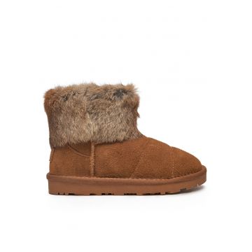 Ghete  unisex - piele naturala - maro - Maro