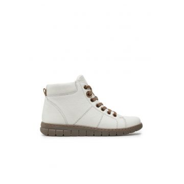 Botine dama -  bej - piele naturala WI23-GHANA-03B -