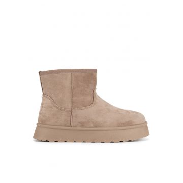 Botine dama bej textil - Bej