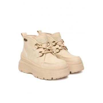 Botine dama  Olympia Chukka Warm - bej - piele ecologica
