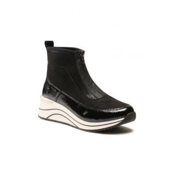 Botine dama -  piele ecologica - negru -