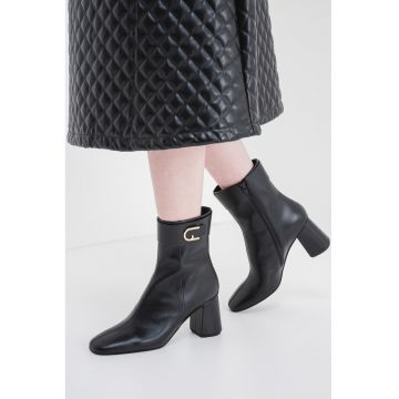 Botine din piele Chic - Negru