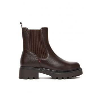 Botine femeie -  piele naturala - maro -