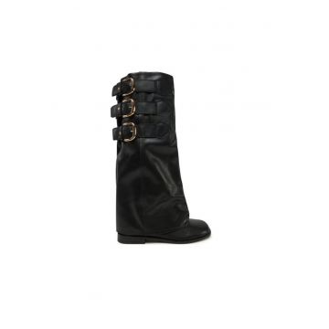 Cizme dama  305208590 - Piele naturala - Negru - Negru