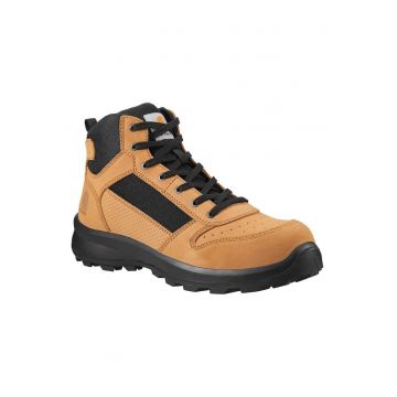 Ghete barbati Midcut S1P -  Piele nabuc - Maro