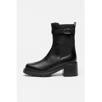 Ghete Chelsea din piele Urban Chic - Negru