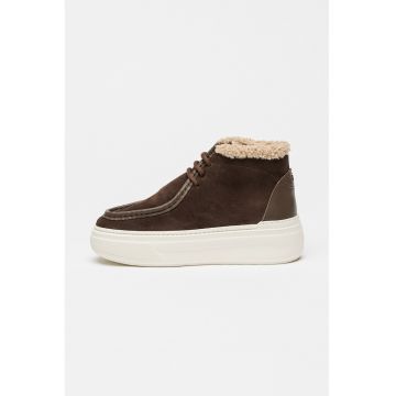 Ghete Chukka din piele intoarsa si piele Nuage - Maro inchis