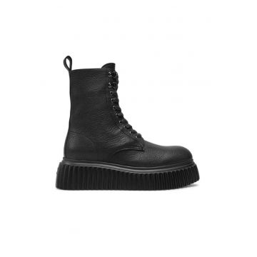 Ghete dama  304339295 - Piele naturala - Negru - Negru