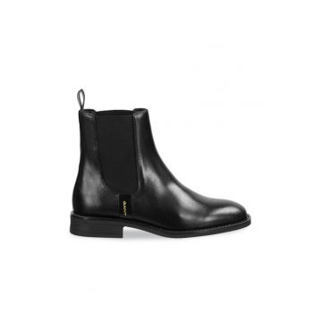 Ghete dama  G00 31551128 - piele naturala - negru