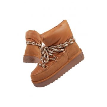 Ghete dama -  impermeabile - calduroase - maro - materiale vegane -