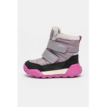 Ghete de iarna cu inchidere velcro Trekkyup - Negru/Lila pal/Ametist