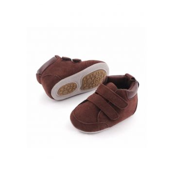 Ghete  Din Material Tip Piele Intoarsa - Casual - Baieti - Velcro - Maro - Maro