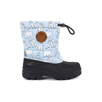 Ghete impermeabile cu imprimeu Remy - Negru/Albastru glaciar