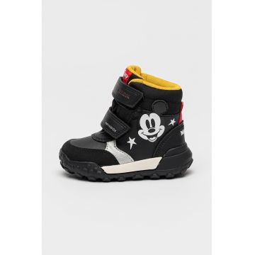 Ghete impermneabile cu Mickey Mouse - Alb/Negru/Galben