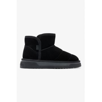 Ghete slip-on din piele intoarsa Atlas - Negru